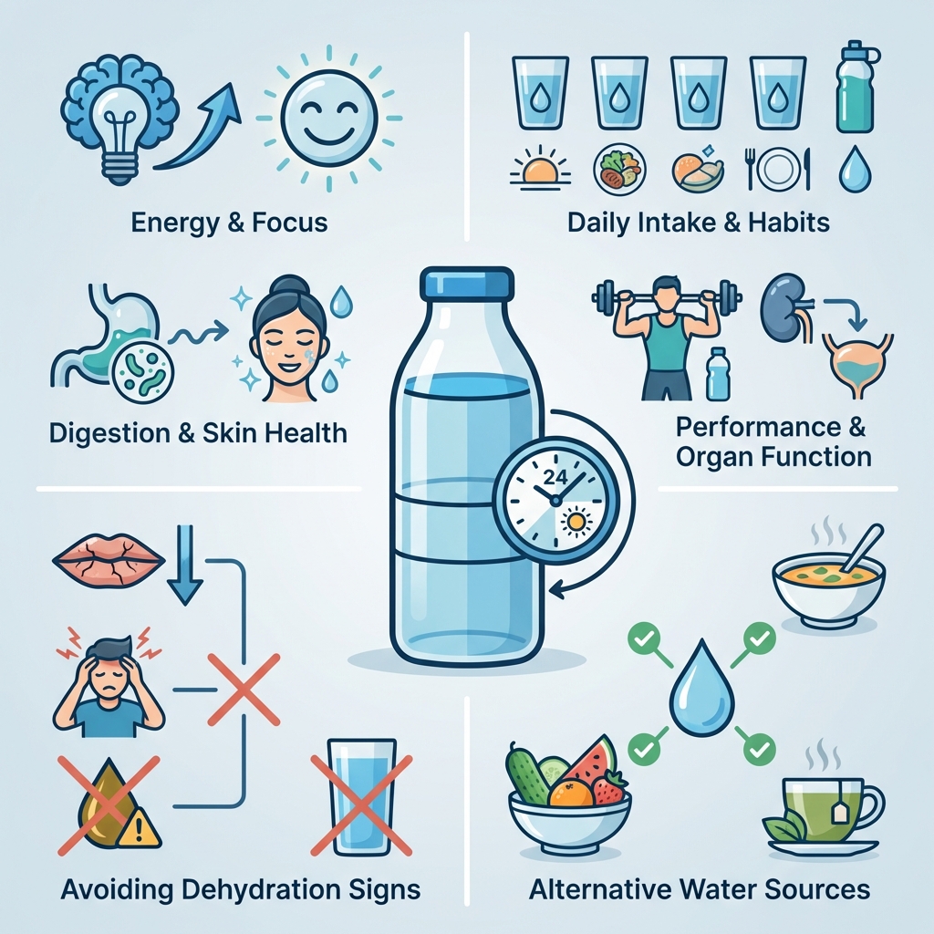Infographie 2 litres d'eau par jour