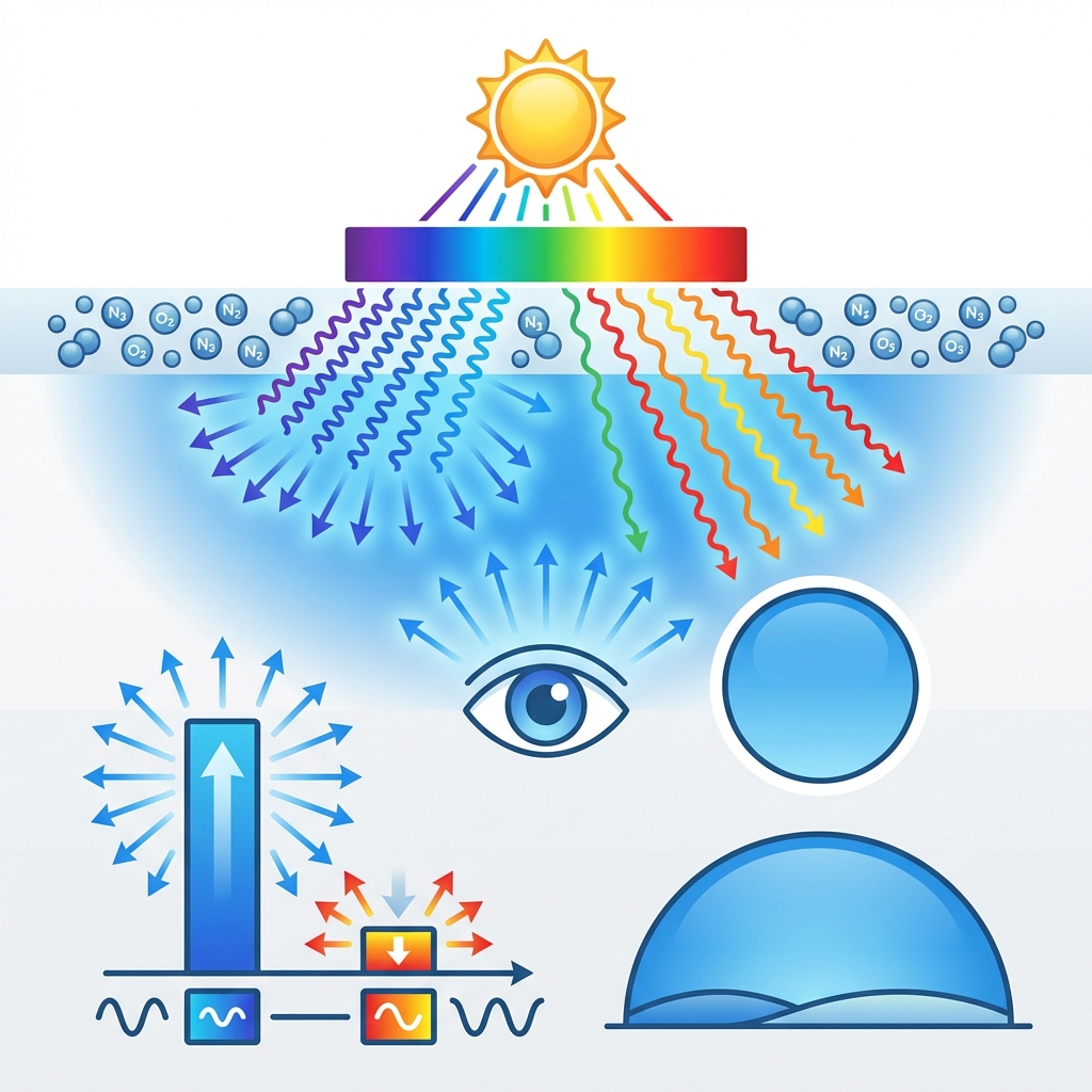 Infographie pourquoi le ciel est bleu