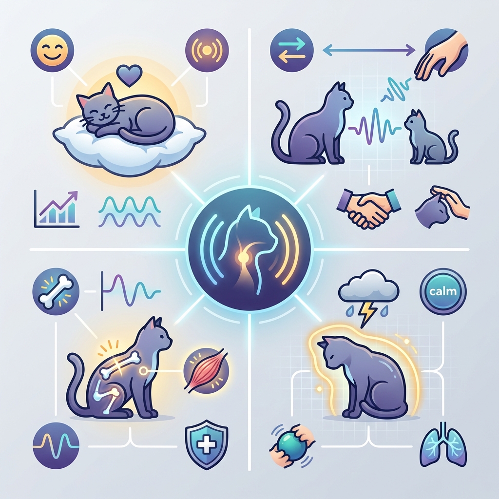 Infographie pourquoi les chats ronronnent