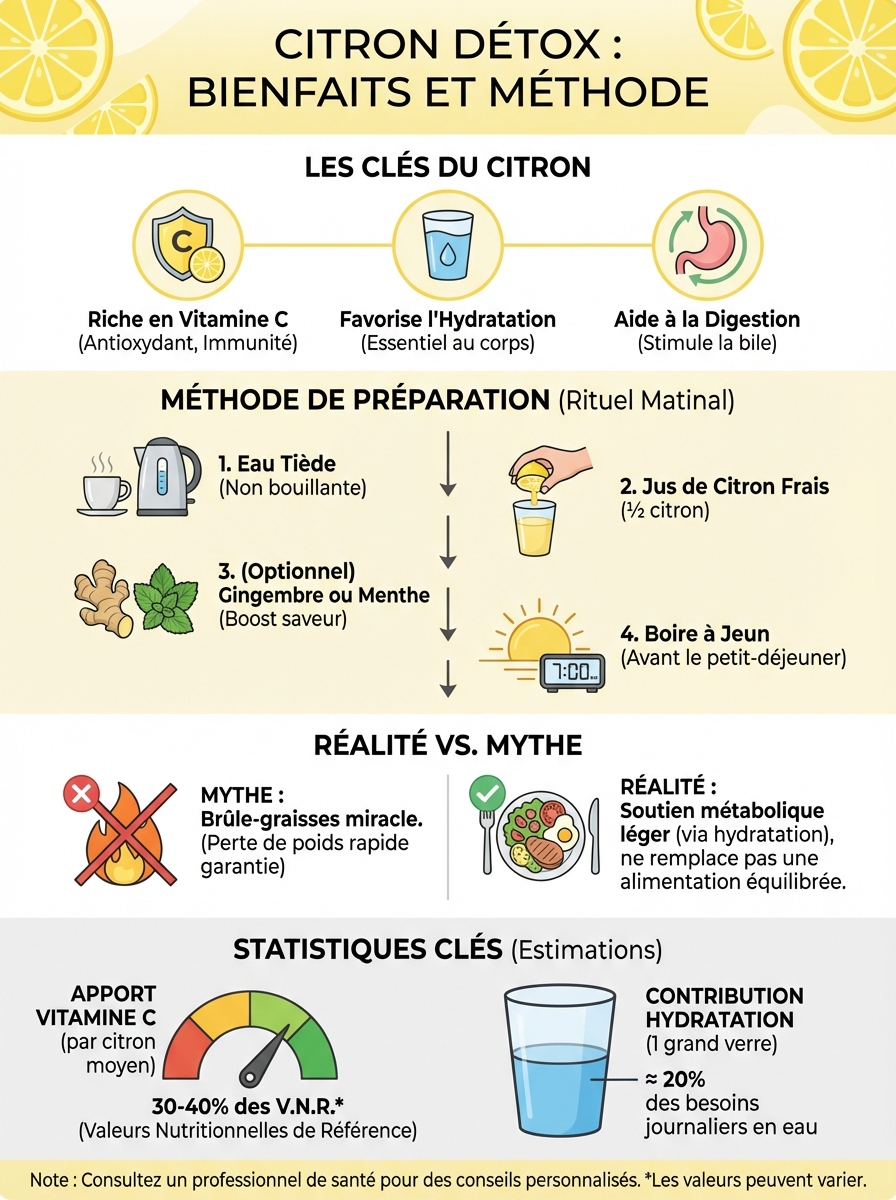 Infographie citron détox