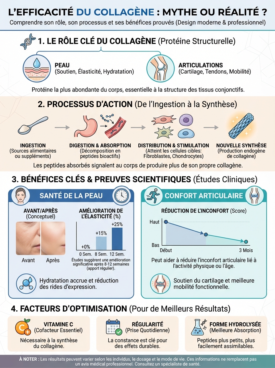 Infographie collagène efficacité