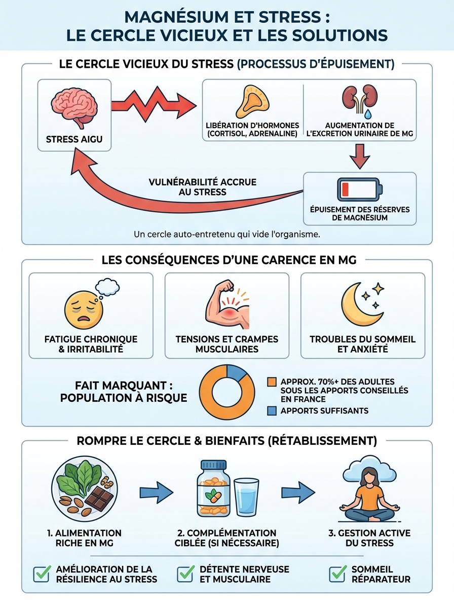 Infographie magnésium stress