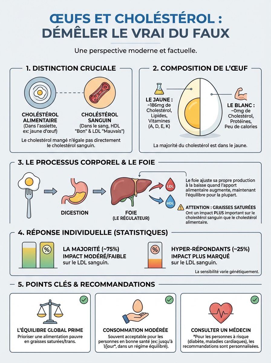 Infographie œufs cholestérol