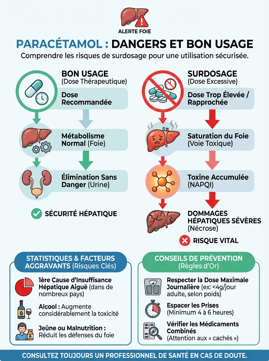 Infographie paracétamol dangereux