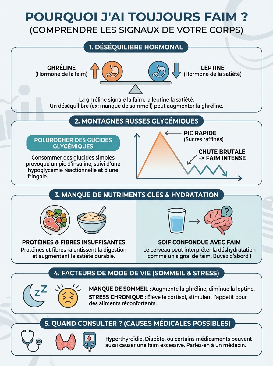 Infographie pourquoi j'ai toujours faim
