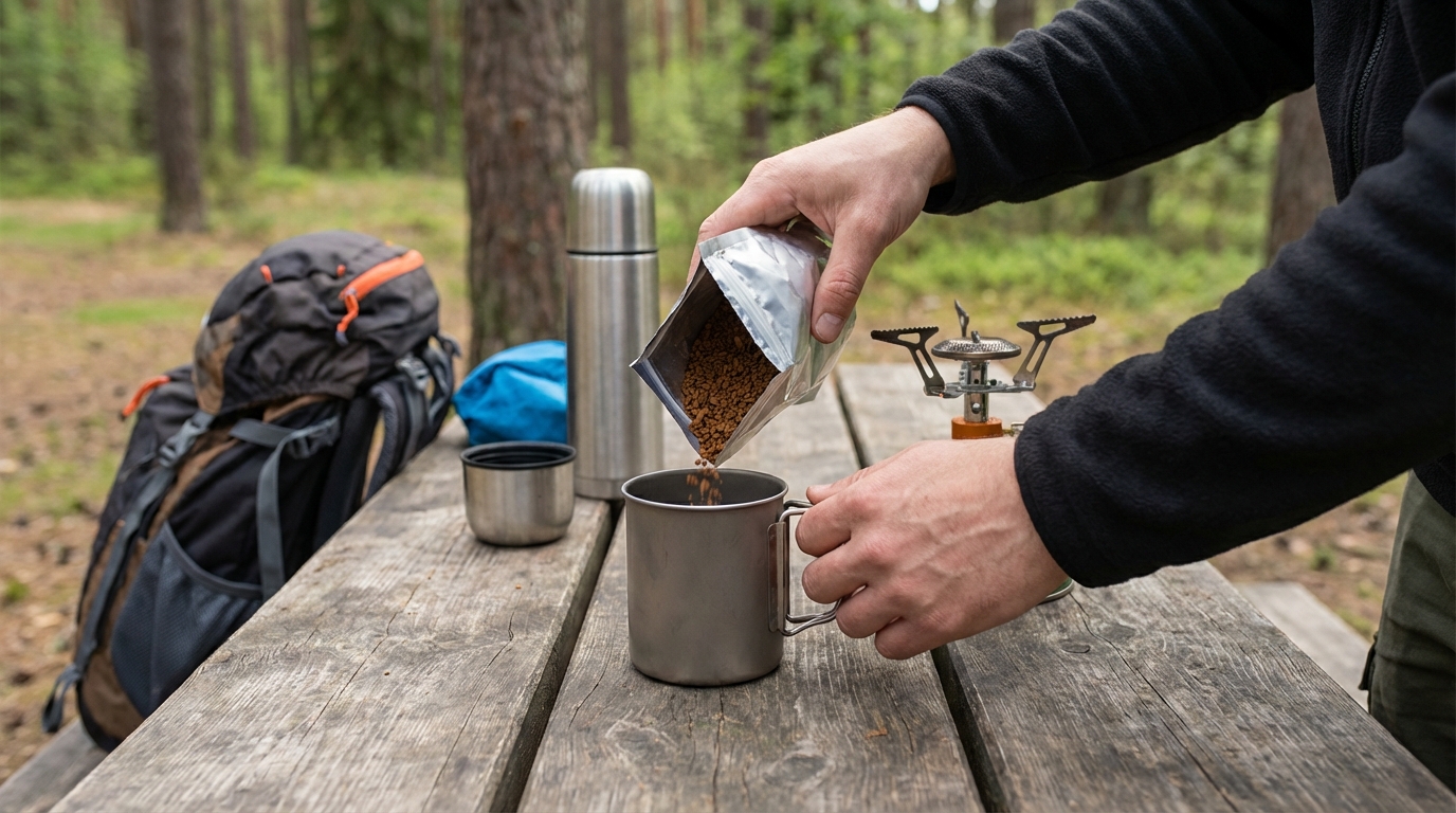 café déshydrate en situation réelle
